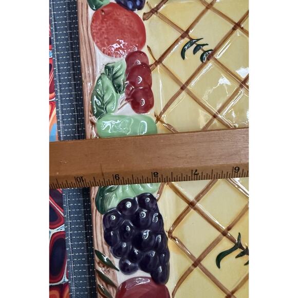 Vintage Canister Set Fruit Gourmet Home 3 Pc Retro Boho Rockabilly Food Seal 70s - Picture 11 of 11